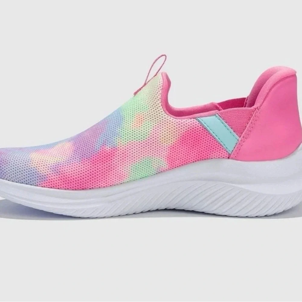 Skechers S Sport Baily Step in Sneakers - Tie Dye - GIRLS size 5 NEW
